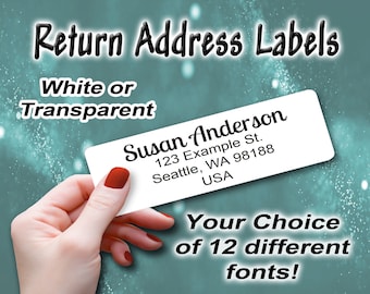 Personalized Return Address Labels: Minimalist Mailing Stickers