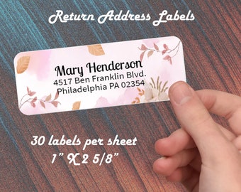 Personalized Return Mailing Labels - Beautifully Crafted, Fast Processing, Best Reviewed on Etsy - Inexpensive Customized Labels