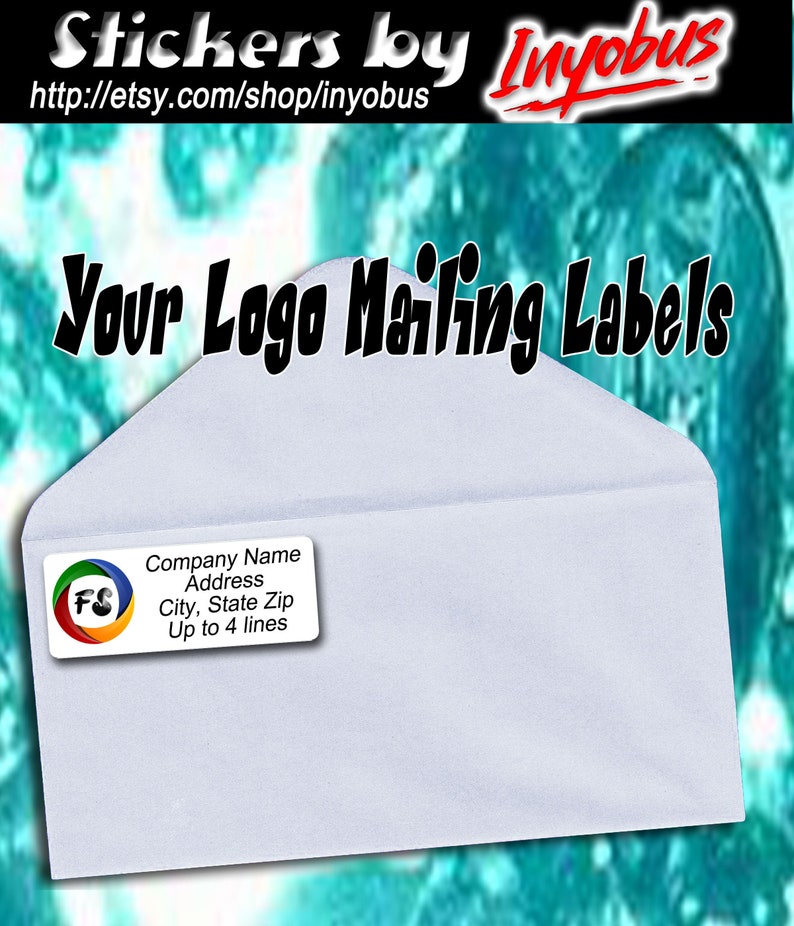 Return Address Label with Logo, Buy 2 Get 1 Free, Return address labels small business White or Transparent Custom Stickers image 4