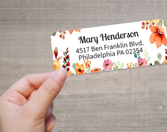 Return Address Labels,  Personalized, watercolor mailing stickers.  Simplify Your Mailing with Customized mailing labels.