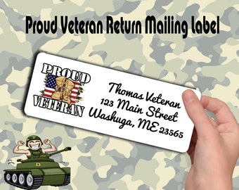 Return Address Labels | Envelope addressing | Veteran Address Stickers | Labels For Envelopes | Return stickers | 30 Pieces per sheet.