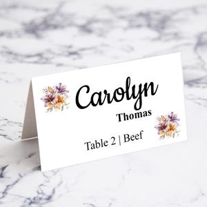 Marque-places personnalisés pour mariage - Décoration de table élégante - Cadre unique pour les invités - Parfaits pour toute célébration, pré-marqués pour un pliage facile.