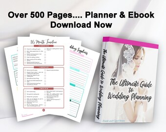 Wedding planner with 400+ pages and a corresponding 100+ page ebook.  Wedding planning on steroids!  Instant download!