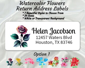 Dahlia Address Labels: Personalized Return Address Stickers, Set