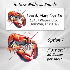 Return Address Labels, Custom seashell,  Personalized Sea Food Seashell theme. Clear or white Address Label Buy 2 Get 1 FREE.  Ocean candy.