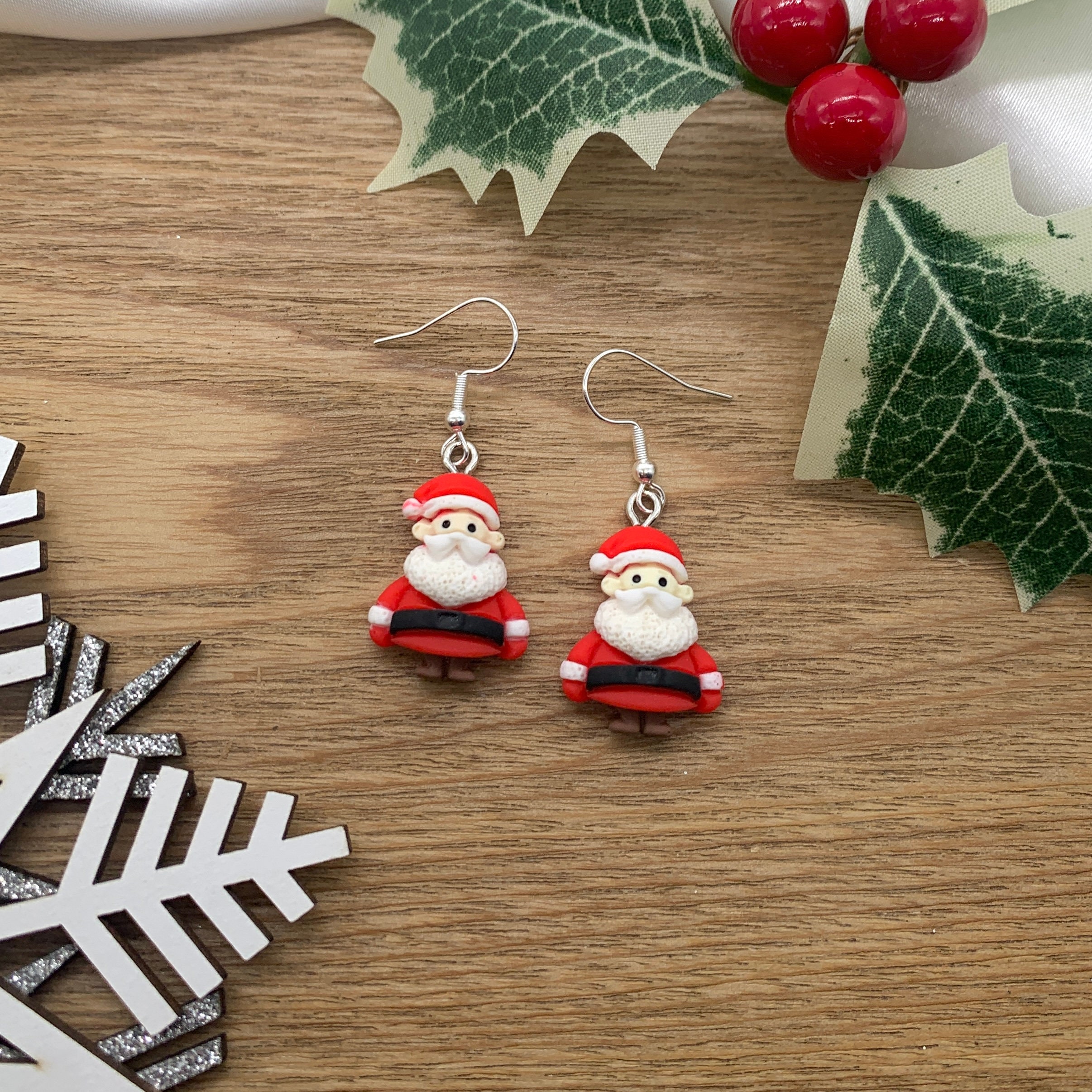 Novelty Christmas Earrings Clay Festive Earrings Christmas Etsy UK