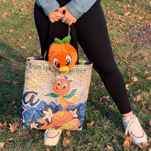 Orange Bird Tote Bag, Disney Orange Bird Canvas Bag, Orange Bird Wall, Disney World Orange Bird, Disney Beach Bag Purse Baggage Travel