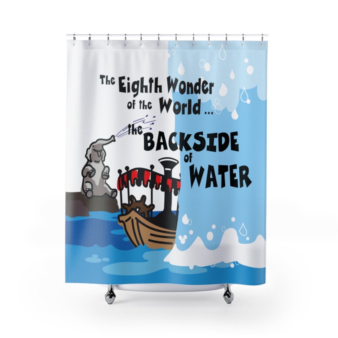Disney Jungle Cruise Shower Curtain, Backside of Water Curtain, Disney