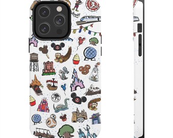 iPhone 14 Disney World Phone Case, Disney Icon Tough Cell Phone Case, Walt Disney Cell Phone, Disney Impact Resistant Phone Case