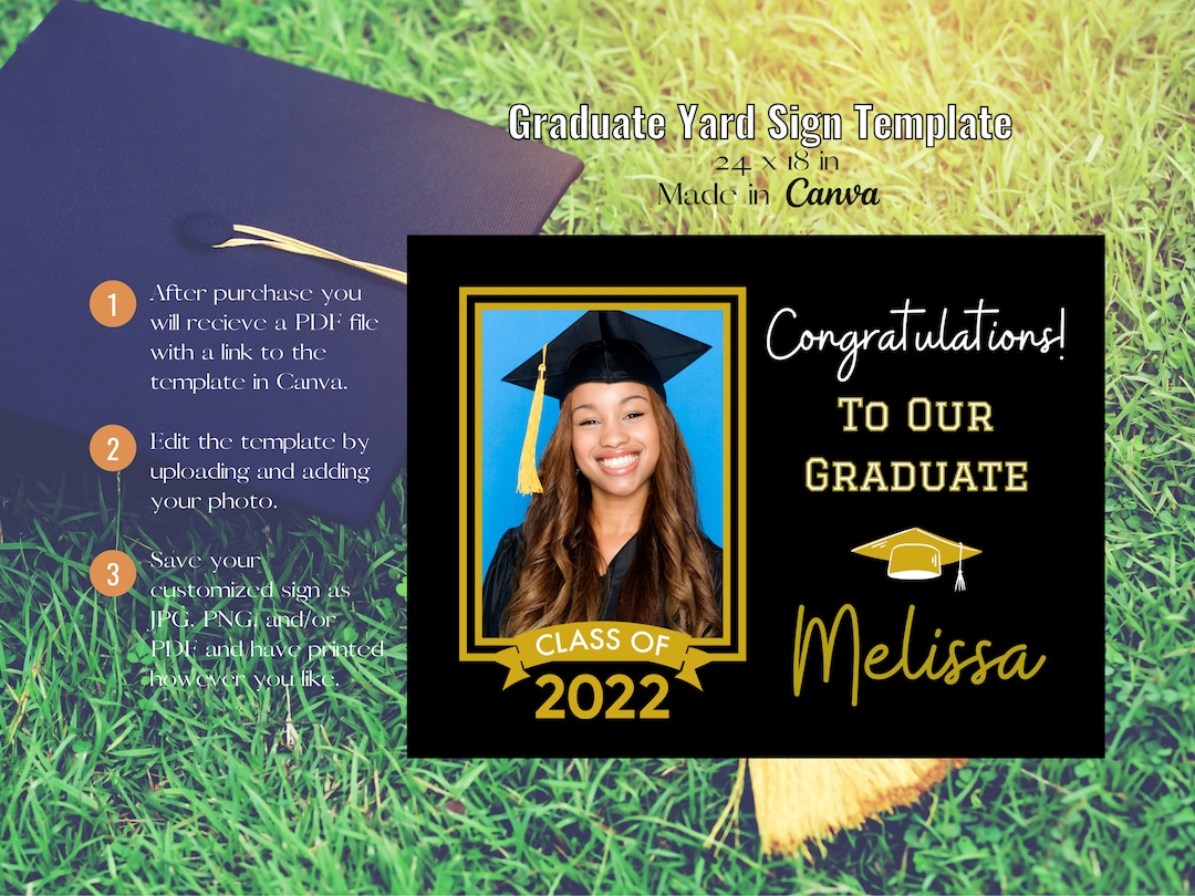 Graduation Generic Graduation Yard Sign Template - Etsy