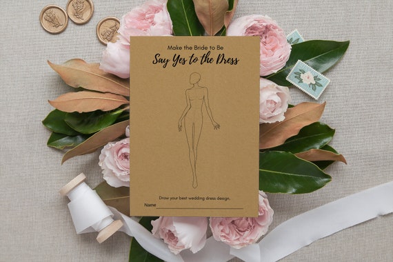make a wedding dress bridal shower game Design a Wedding Dress Bridal Shower Game (printable)