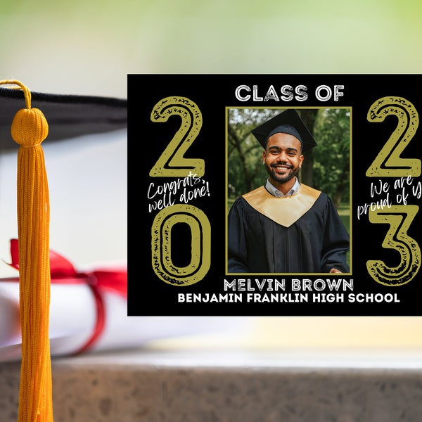 Athletic Grad Yard Sign Template - Graduation Sign, Editable Digital Download, Student Athlete