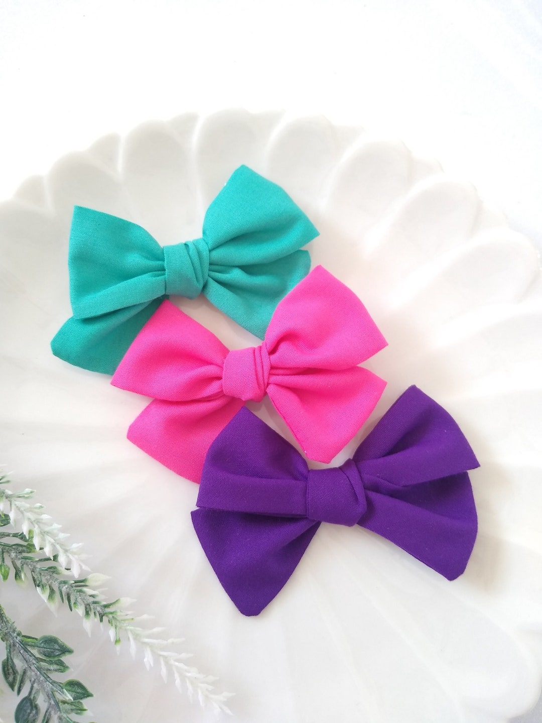 Purple Dog Bows Hot Pink Dog Hair Bow Clip Girl Dog Bow Etsy