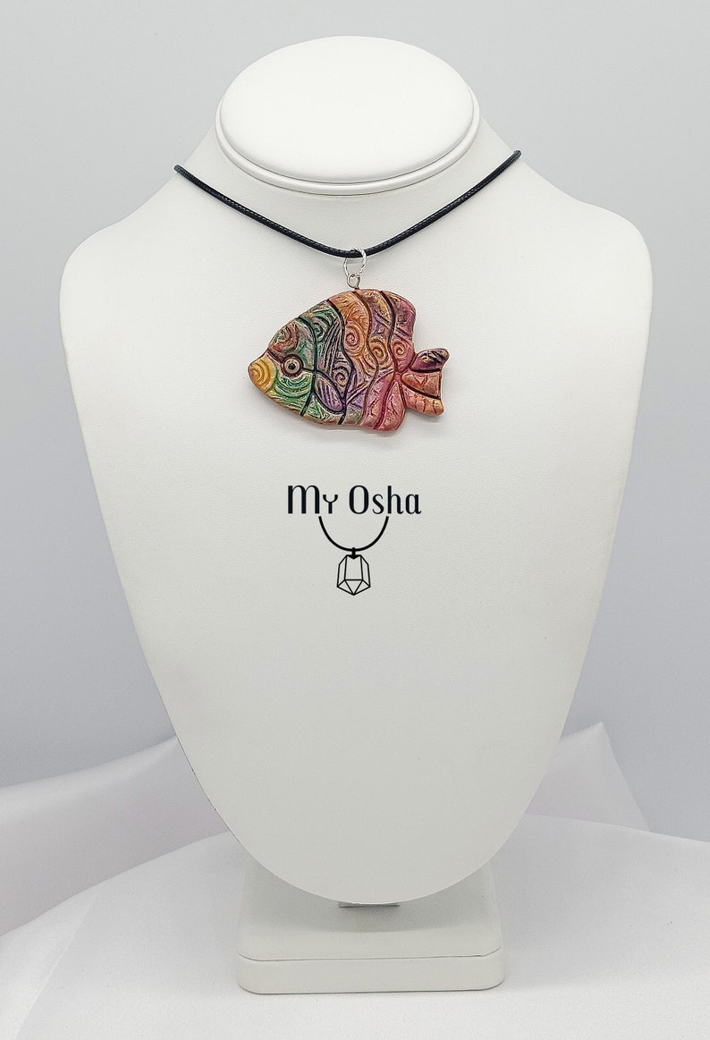 Raised texture Fish Pendant Bohemian Pendant Ocean Themed Necklace Ocean lovers Beach Jewelry
