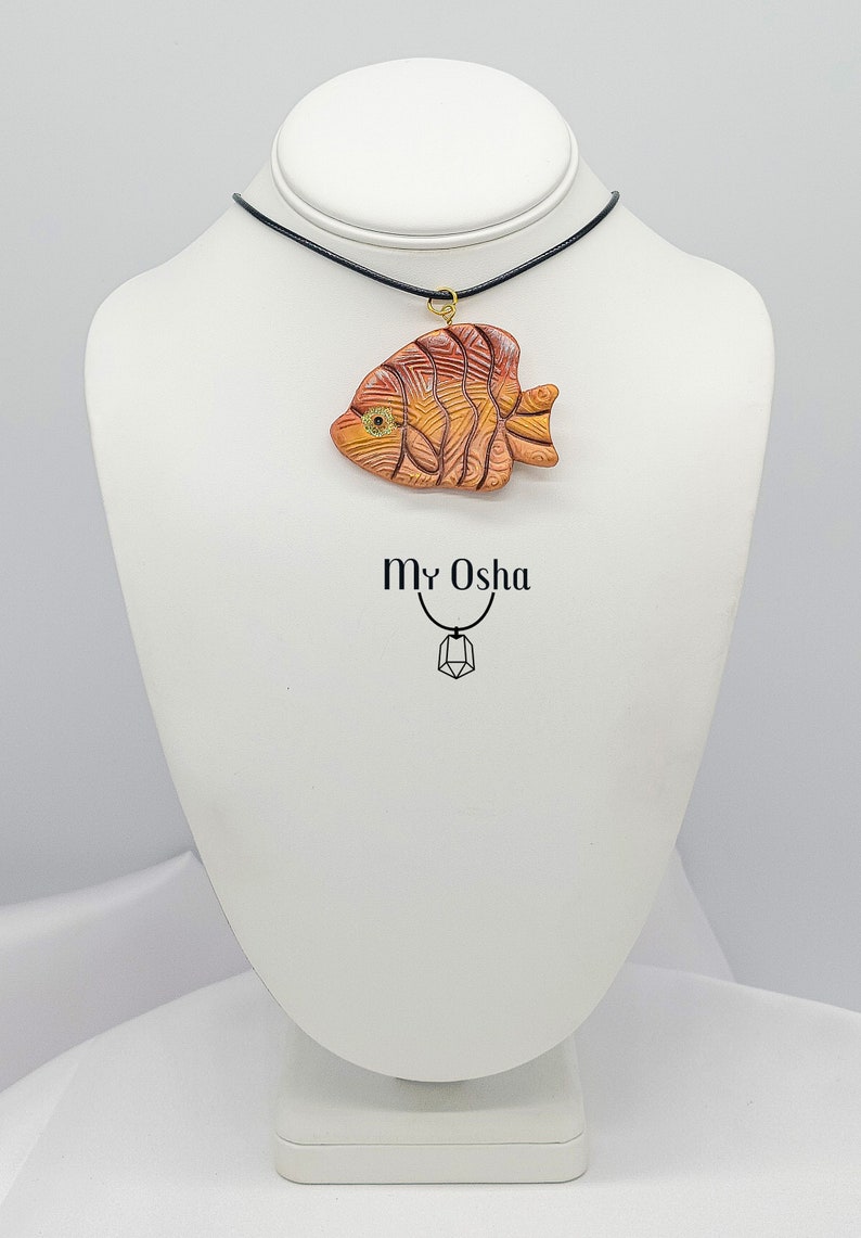 Raised texture Fish Pendant Bohemian Pendant Ocean Themed Necklace Ocean lovers Beach Jewelry
