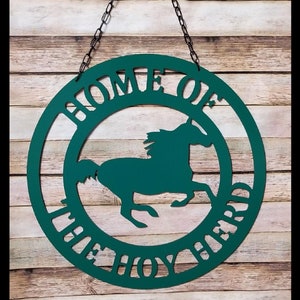 Cowboy / Cowgirl Gifts -  Custom Gift For Horse Lover | Horse Farm Sign -  Personalized Family Name or Address Ranch Decor Christmas Gift