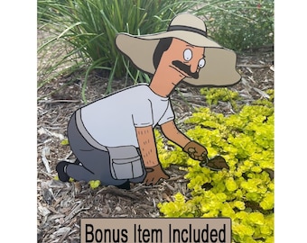 Bob's Burgers Birthday Gift Garden Decor Metal Yard Stake Outdoor Landscaping Cartoon Character Lawn Ornament Weatherproof Patio Louise