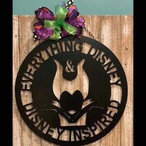 Disney Villains-Inspired 24&quot; Personalized Decor Wall or Door Hanger | Mother&#39;s Day Gift Custom Sign - Personalized Lettering Home Decor Gift