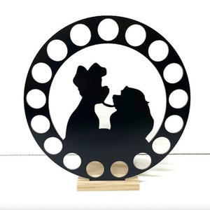 Lady & The Tramp Coffee Bar Organizer | Personalized Coffee Station Decor - House Warming Gift | Custom K-Cup Coffee Holder Gift Idea