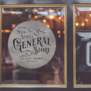 General Store Vintage Personalized Family Signs | Gray Slate Old General Store Decor | Late 1800s Early 1900s Style - Metal ACM Sign