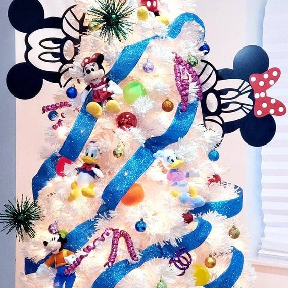 アイス MINNIE CHRISTMAS TREE TOPPER Miss Mouse Minnie - Inspired Monogram Christmas Tree Topper