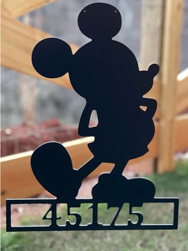 Mickey Mouse Address Number or Family Name Yard or Door Sign - 14