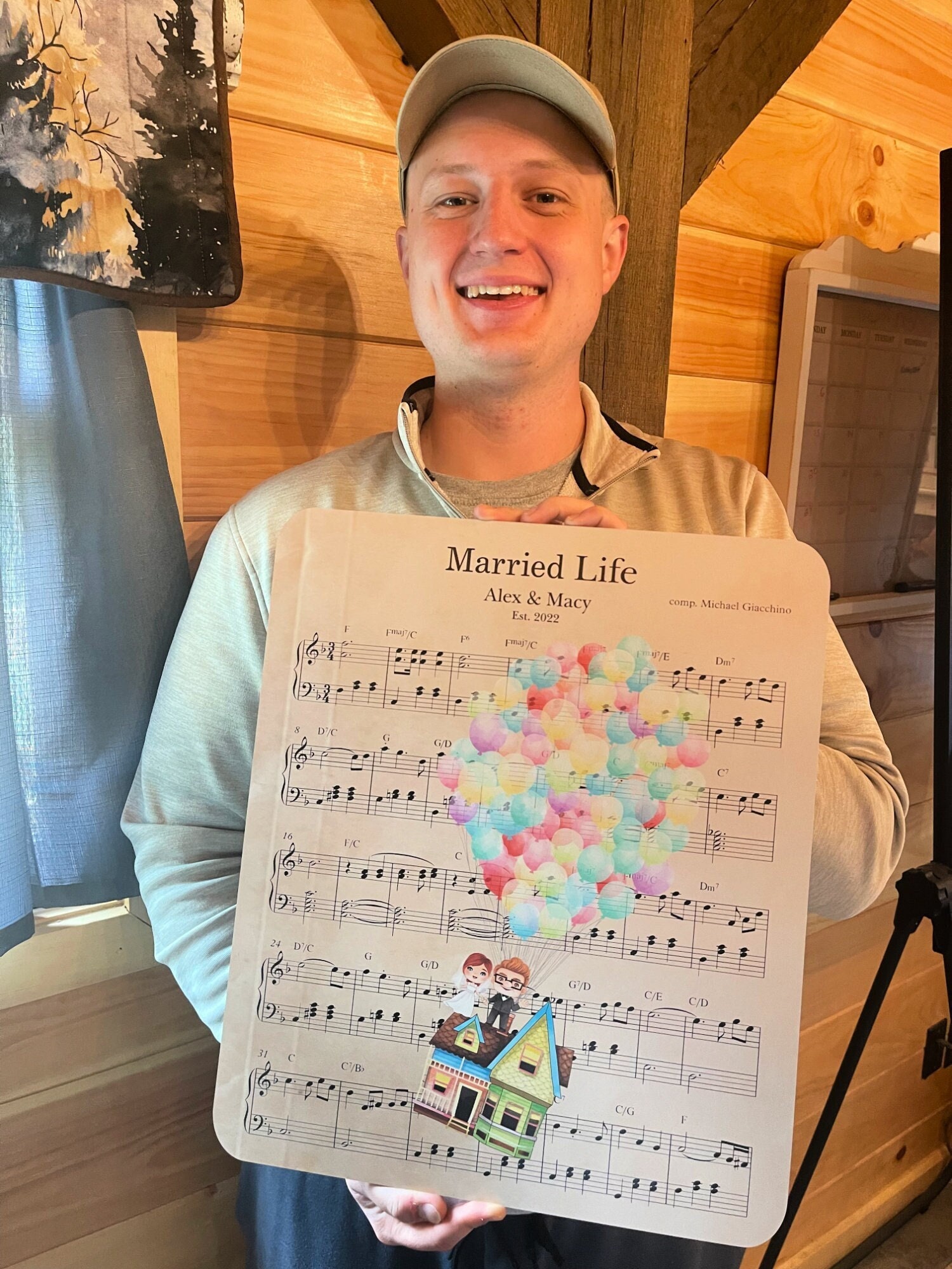 Carl & Ellie - Up Movie Personalized Valentine's Day Gift - Husband and Wife Married Life - Up Music Decor | Wedding, Anniversary