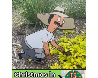Bob's Burgers Birthday Gift Garden Decor Metal ACM Yard Stake Outdoor Landscaping Cartoon Character Lawn Ornament Weatherproof Patio Louise