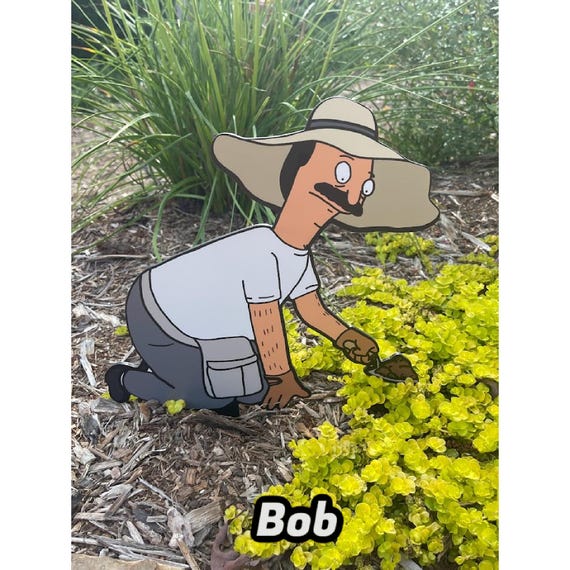 Bob's Burgers Birthday Gift Garden Decor Metal ACM Yard Stake Outdoor Landscaping Cartoon Character Lawn Ornament Weatherproof Patio Louise