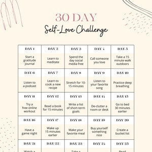 30 Tage Selbstliebe Challenge