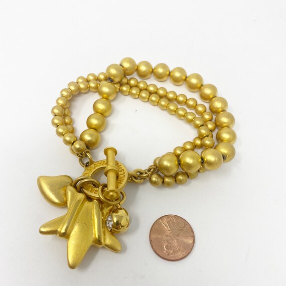 595 vintage Fred Hayman gold colored star beaded … - image 2