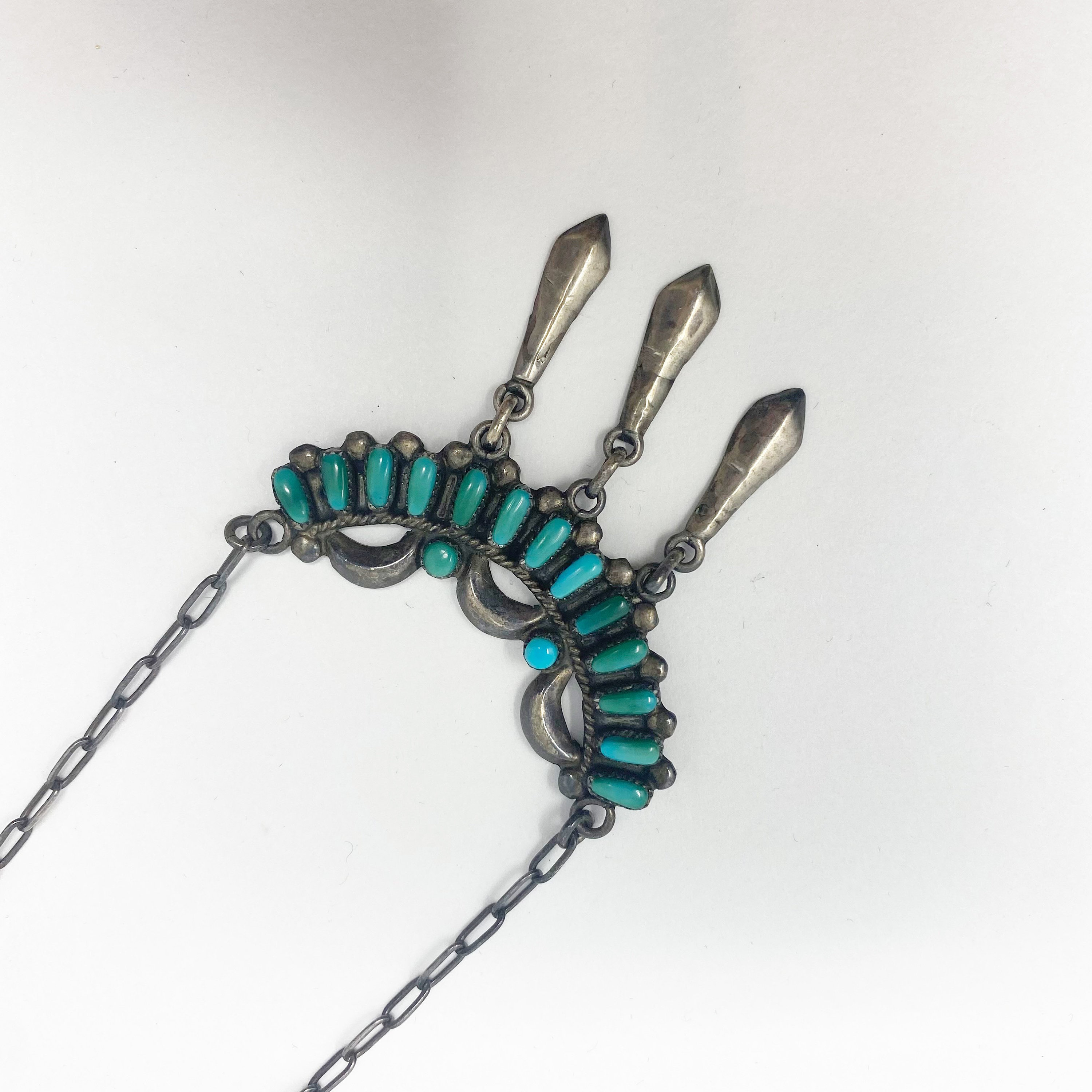 456 Vintage Sterling Silver Bill & Lou Laweka Zuni Turquoise 