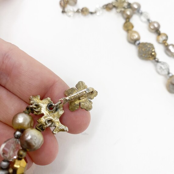 764 Vintage Vendome 2-strand Necklace, and Demari… - image 2