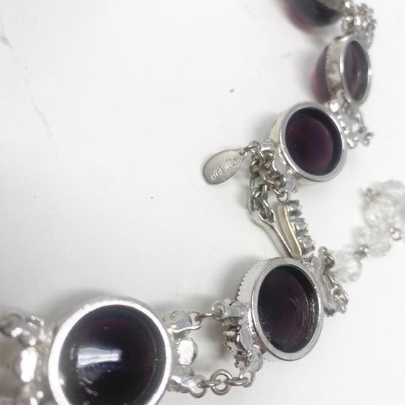 808 William DeLillo Necklace Deep Purple Cabochon… - image 3