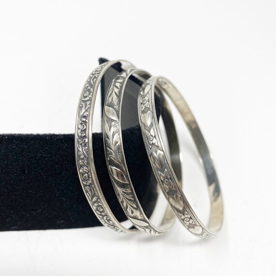 155 Set of three vintage Danecraft sterling bangle