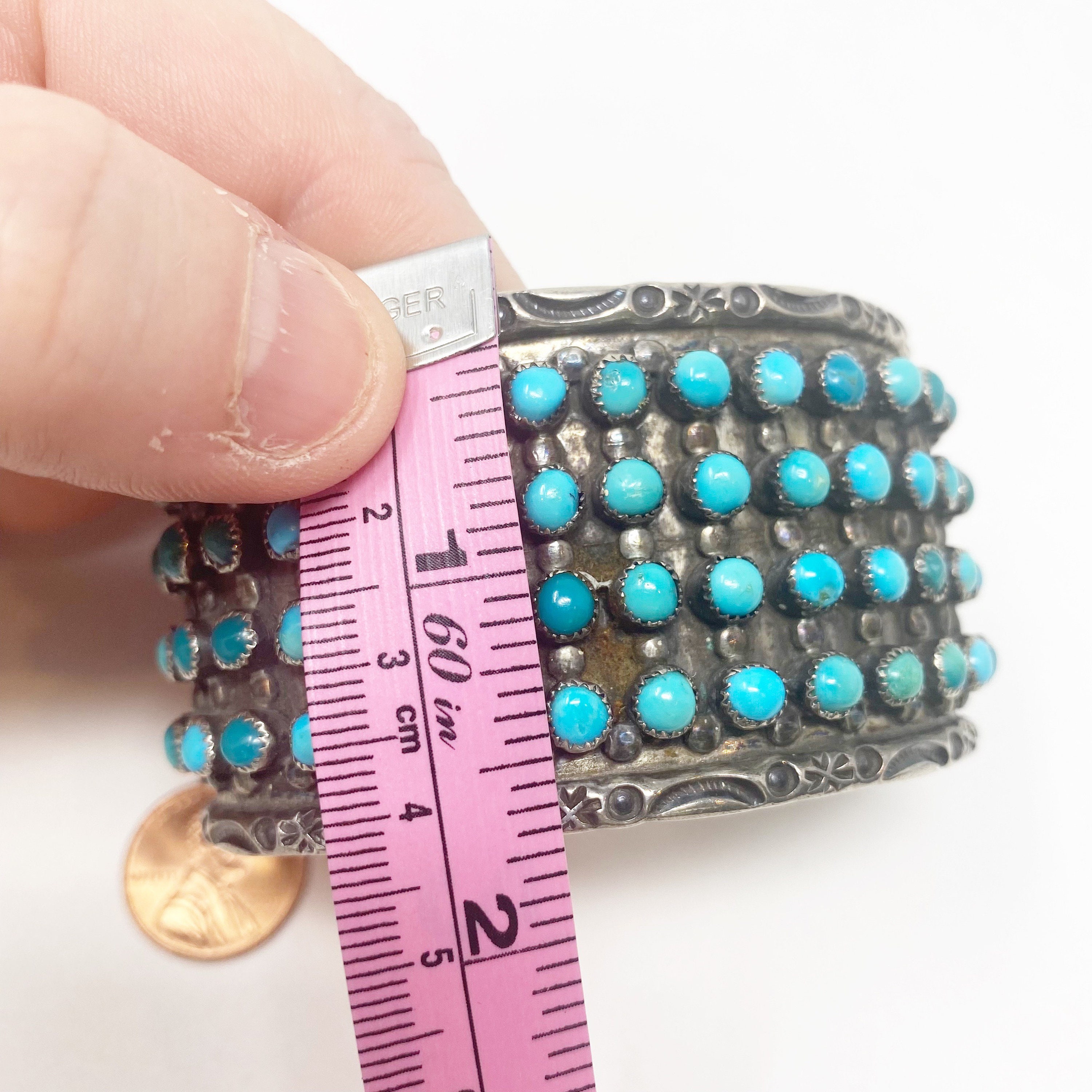 629 Jason and Pearl Zuni Turquoise Snake Eye Cuff Bracelet - Etsy