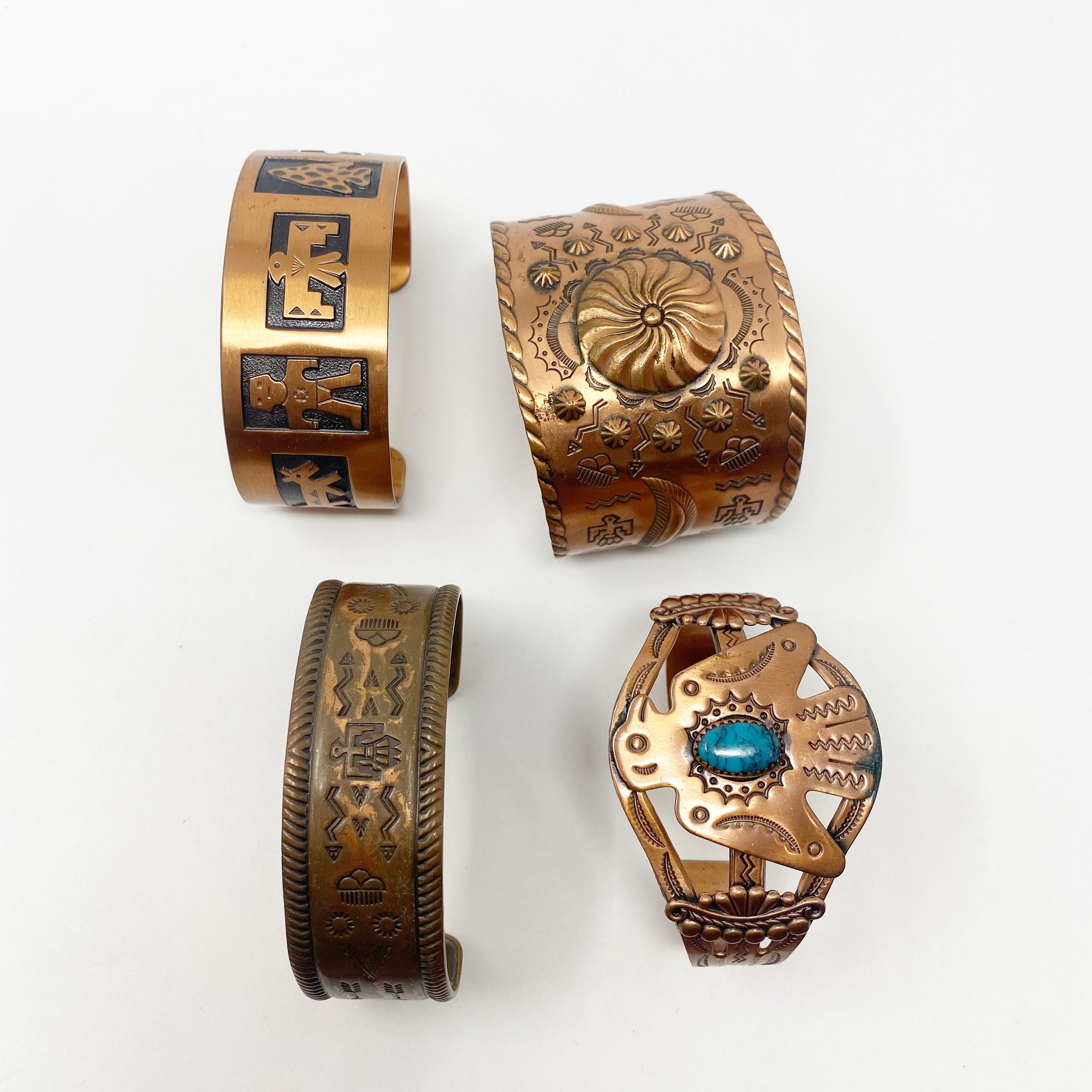 525 Vintage Bell Trading Post Solid Copper Storyteller Bracelets