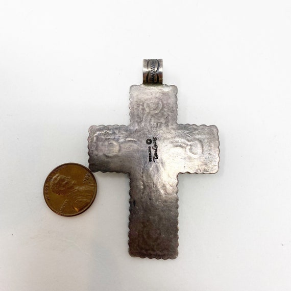 340 Vintage sterling cross pendant by Don Lucas - image 3