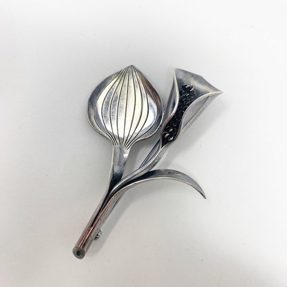 643 Vintage Anton Michelsen Silver Modernist Call… - image 3