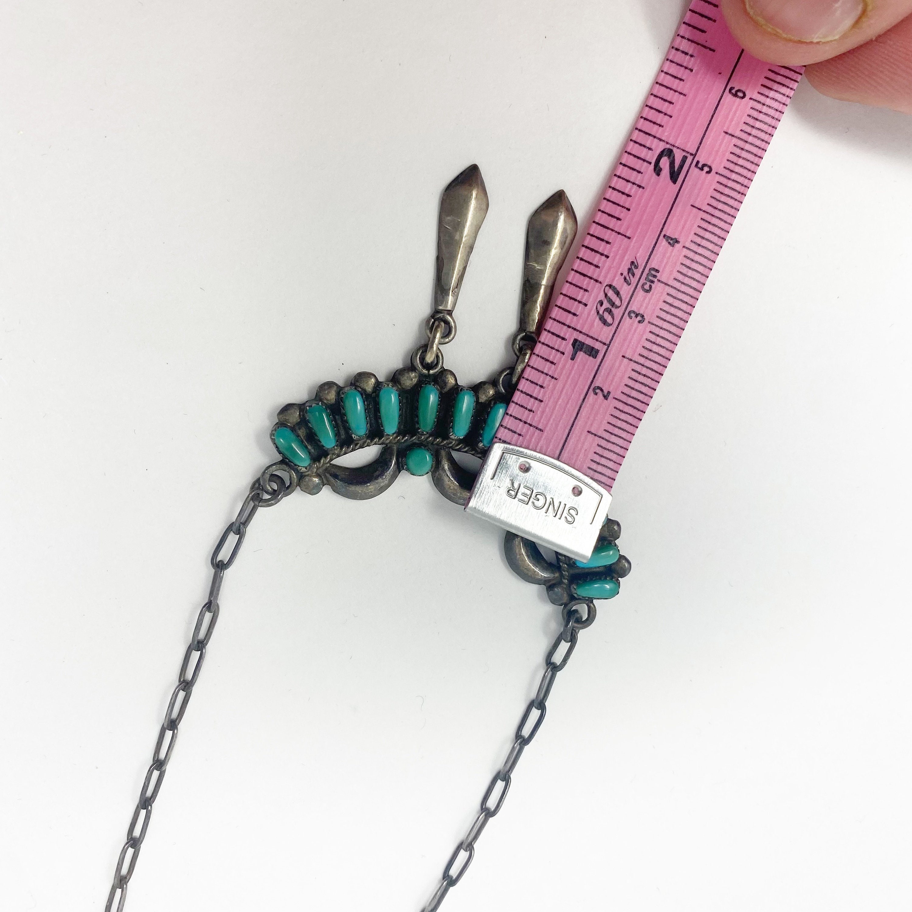 456 Vintage Sterling Silver Bill & Lou Laweka Zuni Turquoise 