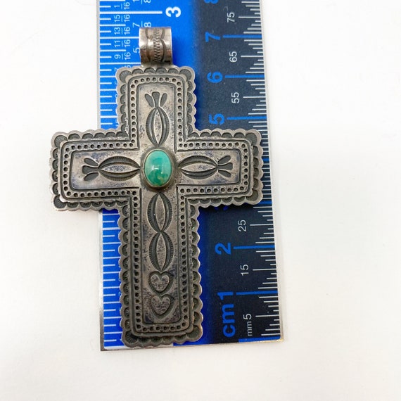 340 Vintage sterling cross pendant by Don Lucas - image 4