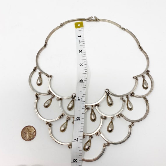 4 Vintage Los Castillo silver bib necklace; rare … - image 8