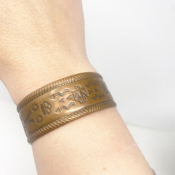 660 Vintage Bell Trading Post Solid Copper Storyteller Bracelet - Etsy