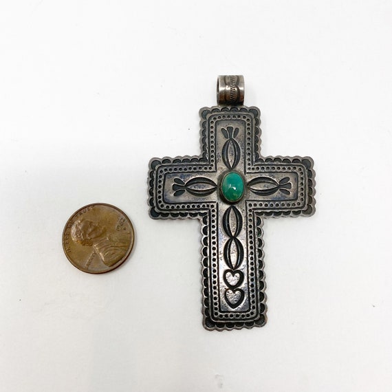 340 Vintage sterling cross pendant by Don Lucas - image 2