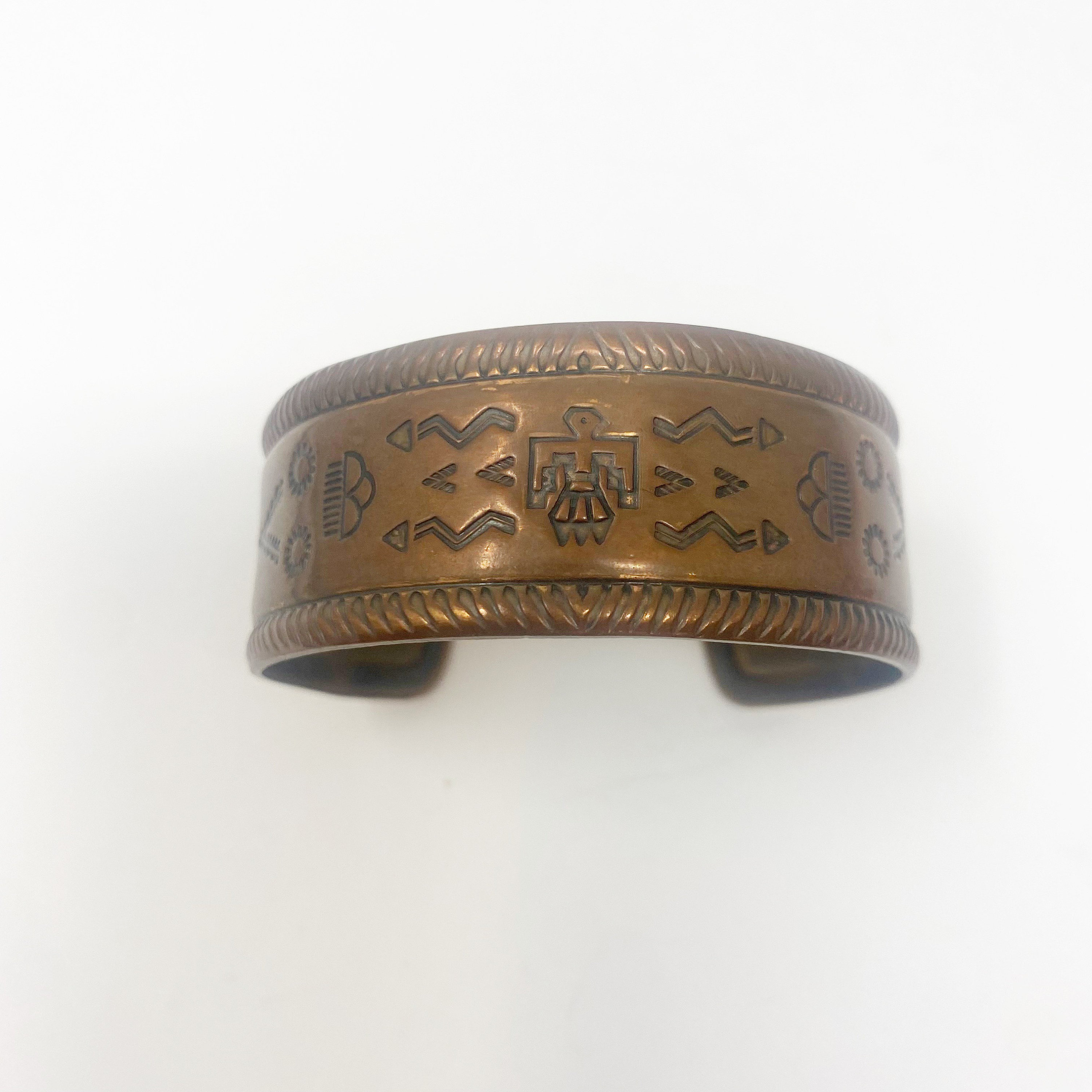 660 Vintage Bell Trading Post Solid Copper Storyteller Bracelet - Etsy