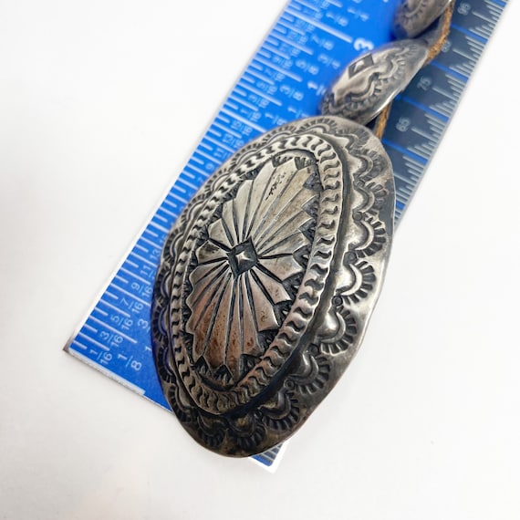 579 Vintage Navajo Sterling Silver Concho Belt 579 Vintage Navajo Sterling Silver Concho Belt - Etsy main image 4