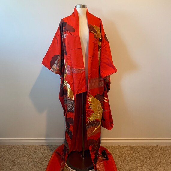 Vintage Japanese Uchikake Wedding Kimono - image 4