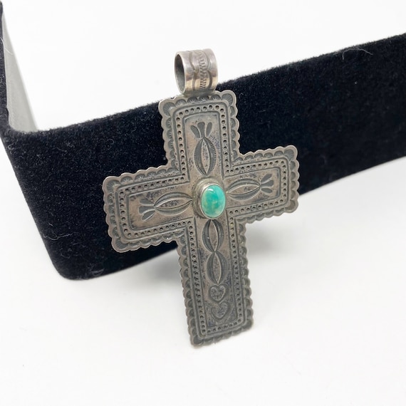 340 Vintage sterling cross pendant by Don Lucas - image 1