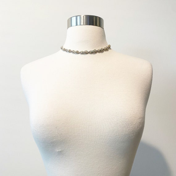 496 Vintage Bogoff rhinestone necklace and earrin… - image 4