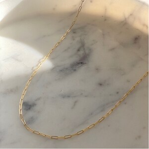 Dainty Paperclip Necklace, Gold Filled Necklace, Minimalist Necklace, Womens Necklace, Chain Necklace, Layering Necklace, Woman Jewelry